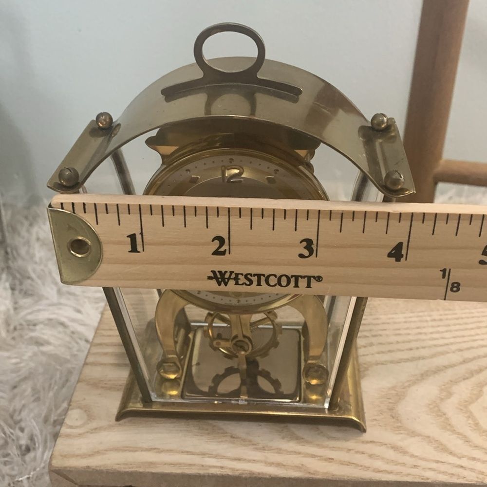 Vintage Schatz 8 Day Carriage Style Metal & Plastic Clock Moving Gear Mechanism - Picture 17 of 17